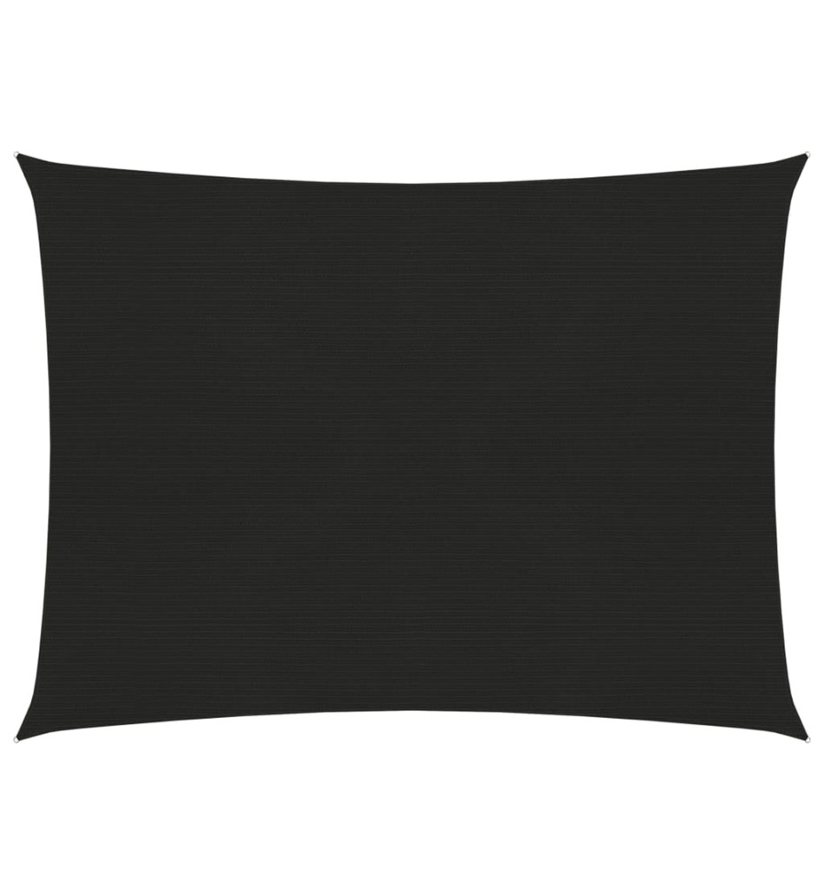 Voile d'ombrage 160 g/m² Noir 3,5x4,5 m PEHD