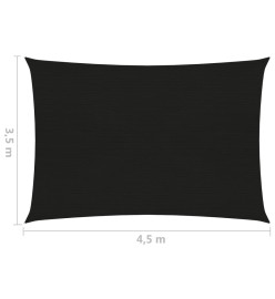 Voile d'ombrage 160 g/m² Noir 3,5x4,5 m PEHD