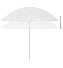 Parasol de plage Hawaii Blanc 300 cm