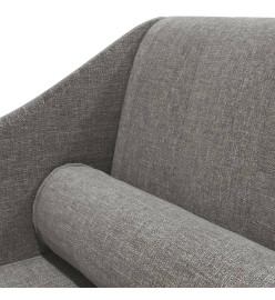 Chaise longue avec traversin gris clair tissu