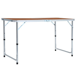 Table pliable de camping Aluminium 120x60 cm