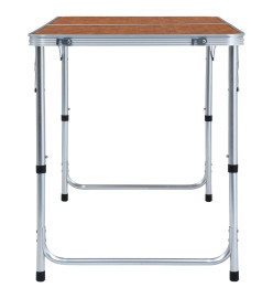 Table pliable de camping Aluminium 120x60 cm