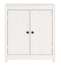 Buffet Blanc 70x35x80 cm Bois massif de pin