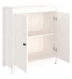 Buffet Blanc 70x35x80 cm Bois massif de pin