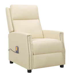 Fauteuil de massage Crème Similicuir