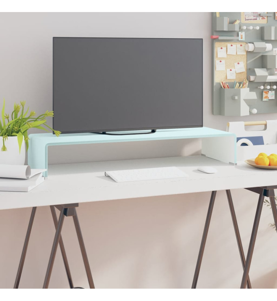 Meuble TV/Support pour moniteur 80x30x13 cm verre vert