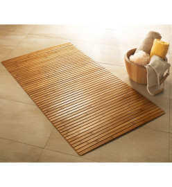 Kleine Wolke Tapis de bain Bambus 60x115 cm Marron