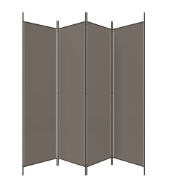 Cloison de séparation 4 panneaux Anthracite 200x200 cm Tissu