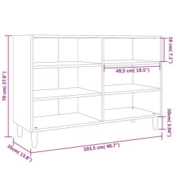 Buffet Chêne fumé 103,5x35x70 cm Aggloméré