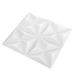 Panneaux muraux 3D 12 pcs 50x50 cm Blanc origami 3 m²