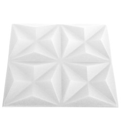 Panneaux muraux 3D 12 pcs 50x50 cm Blanc origami 3 m²