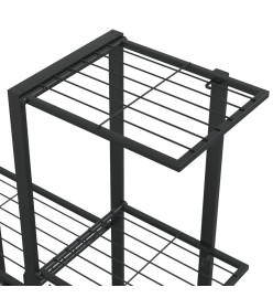 Support pour plantes 94,5x25x88 cm Noir Métal