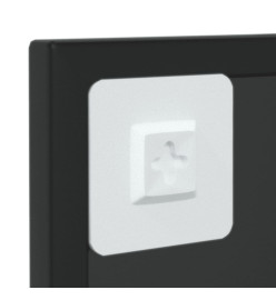 Miroir mural noir 60x40 cm métal