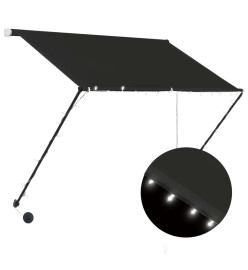 Auvent rétractable avec LED 200x150 cm Anthracite