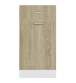 Armoire de plancher tiroir Chêne sonoma 40x46x81,5 cm Aggloméré