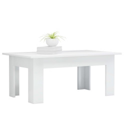 Table basse Blanc brillant 100 x 60 x 42 cm Aggloméré