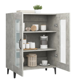 Buffet gris béton 69,5x34x90 cm bois d'ingénierie