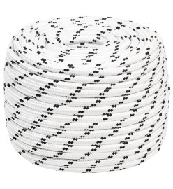 Corde de bateau tressé Blanc 14 mmx25 m Polyester