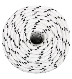 Corde de bateau tressé Blanc 14 mmx25 m Polyester