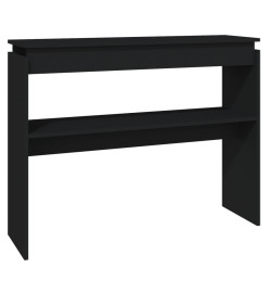 Table console Noir 102x30x80 cm Aggloméré