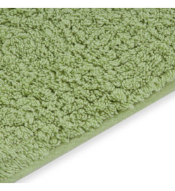 Jeu de tapis de salle de bain 3 pcs Tissu Vert