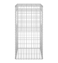 Poteaux à panier de gabion 2 pcs 50x50x100 cm Fer