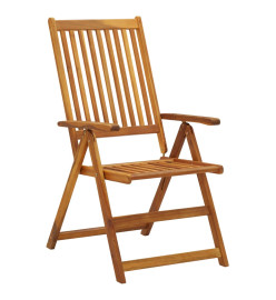 Chaises inclinables de jardin 4 pcs avec coussins Bois d'acacia