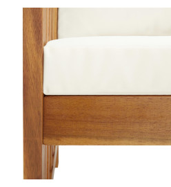 Salon de jardin 2 pcs avec coussins Bois d'acacia solide