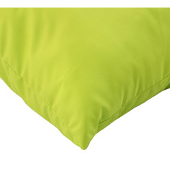 Coussins de palette 3 pcs vert vif tissu oxford