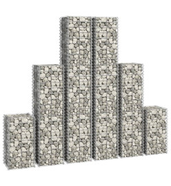 6 gabions en fil galvanisé