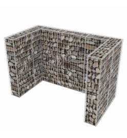 Cadre à gabion de poubelle double Acier 180 x 100 x 120 cm