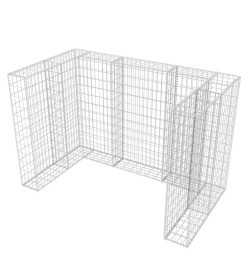 Cadre à gabion de poubelle double Acier 180 x 100 x 120 cm