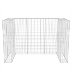 Cadre à gabion de poubelle double Acier 180 x 100 x 120 cm