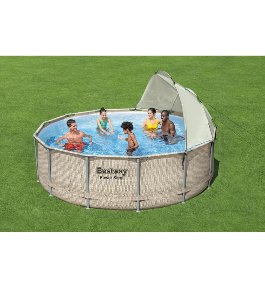 Bestway Auvent de piscine hors sol Blanc