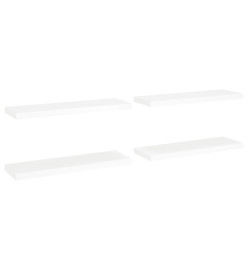 Étagères murales flottantes 4 pcs Blanc 80x23,5x3,8 cm MDF