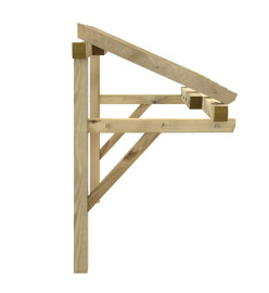 Auvent de porte 150x100x100 cm Bois de pin solide