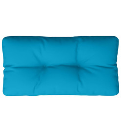 Coussin de palette bleu 80x40x12 cm tissu