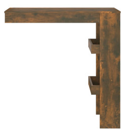 Table de bar murale Chêne fumé 102x45x103,5cm Bois d'ingénierie