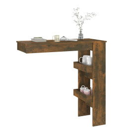 Table de bar murale Chêne fumé 102x45x103,5cm Bois d'ingénierie