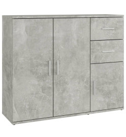 Buffet Gris béton 91x29,5x75 cm Bois d'ingénierie