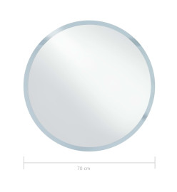 Miroir à LED pour salle de bain 70 cm