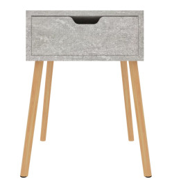 Table de chevet Gris béton 40x40x56 cm Aggloméré