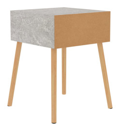 Table de chevet Gris béton 40x40x56 cm Aggloméré