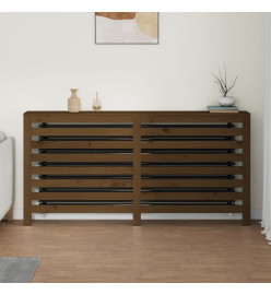 Cache-radiateur Marron miel 169x19x84 cm Bois massif de pin