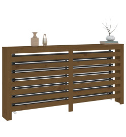 Cache-radiateur Marron miel 169x19x84 cm Bois massif de pin