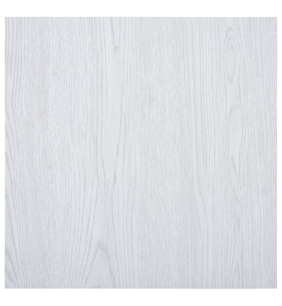 Planches de plancher autoadhésives 5,11 m² PVC Blanc