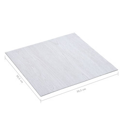 Planches de plancher autoadhésives 5,11 m² PVC Blanc