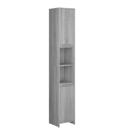 Armoire de bain Sonoma gris 30x30x183,5 cm Bois d'ingénierie