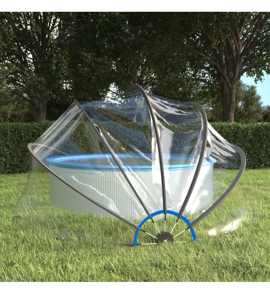 Dôme de piscine rond 406x203 cm PVC