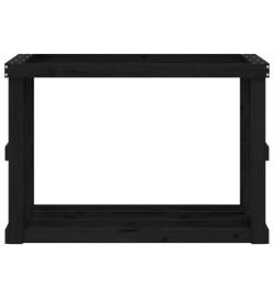 Porte-bûches d’extérieur Noir 108x52x74 cm Bois massif de pin